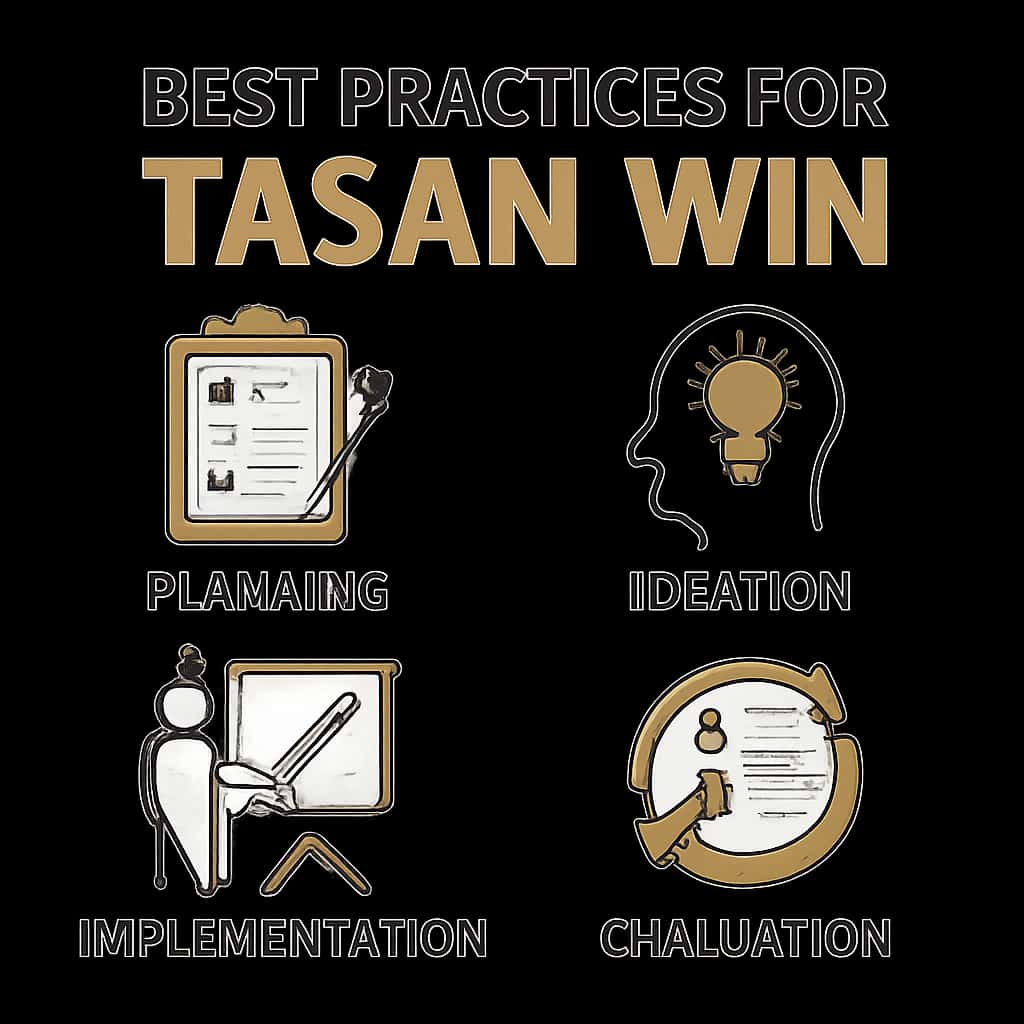 An educational diagram explaining best practices for Tasan Win.