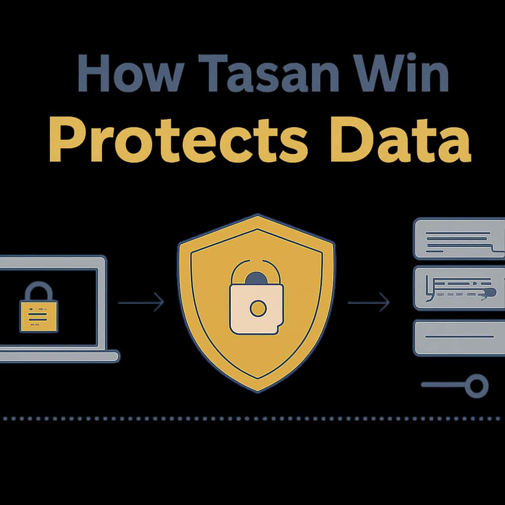 A diagram illustrating Tasan Win's approach to data protection.