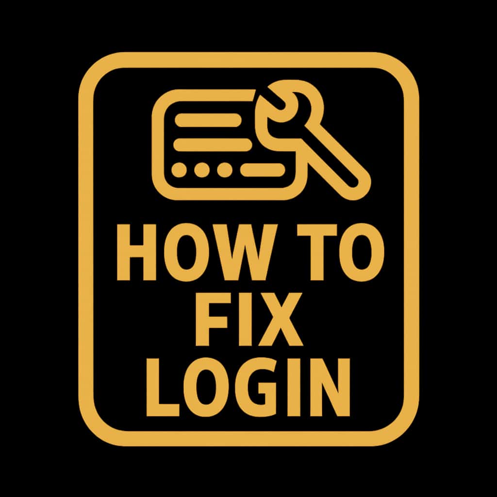 A badge illustrating the guide for fixing Tasan Win login.