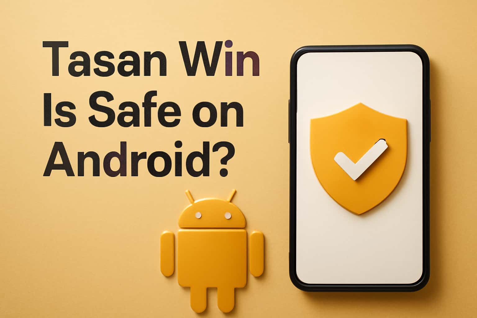 Informative depiction of Tasan Win's safety on Android devices.