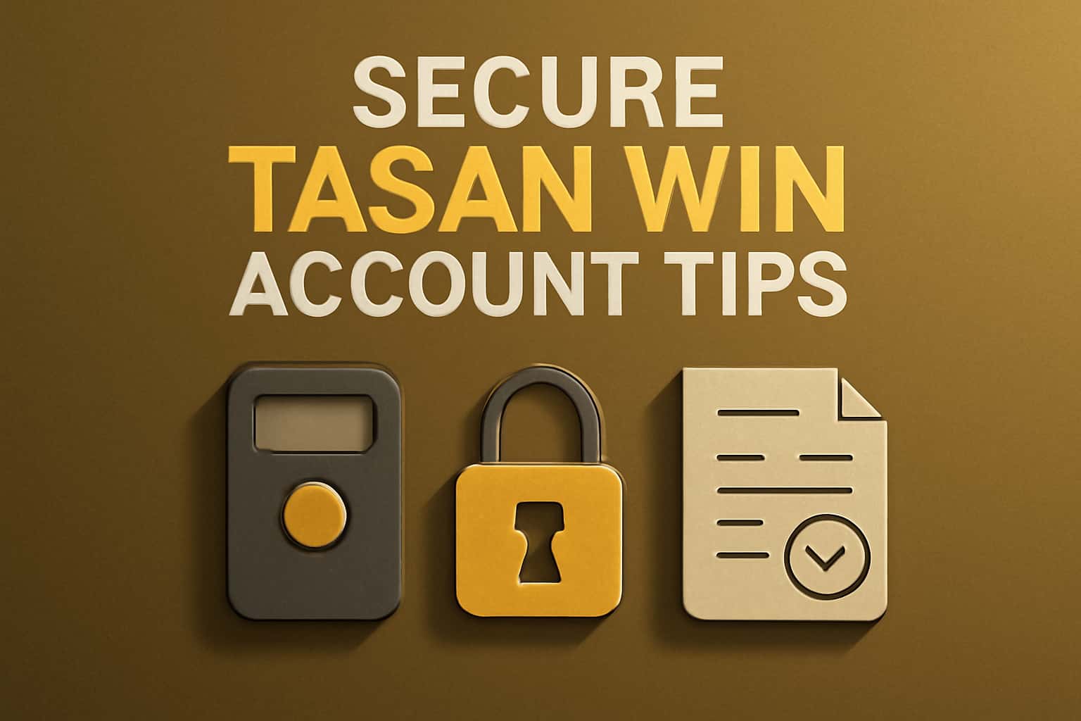 Informational scene about securing Tasan Win accounts.