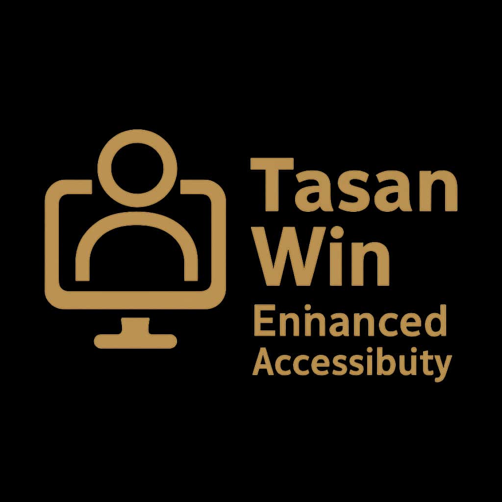An icon symbolizing accessibility features in Tasan Win, emphasizing user support.
