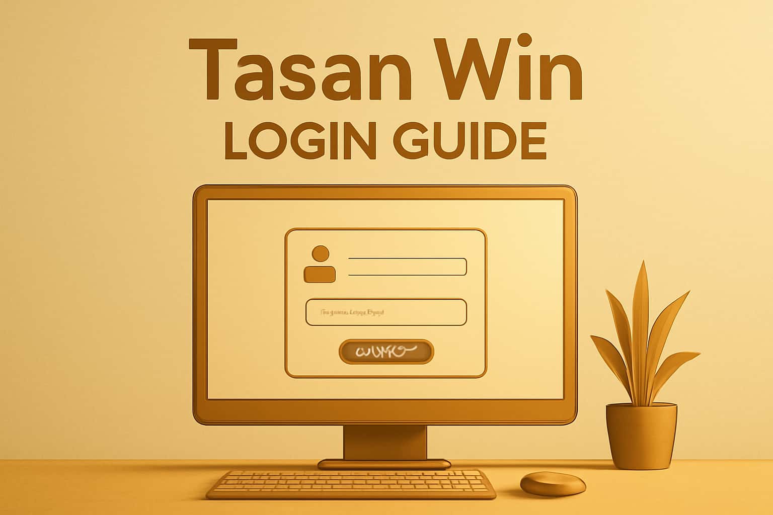 A visual representation of the Tasan Win Login Guide with a focus on a secure login process.