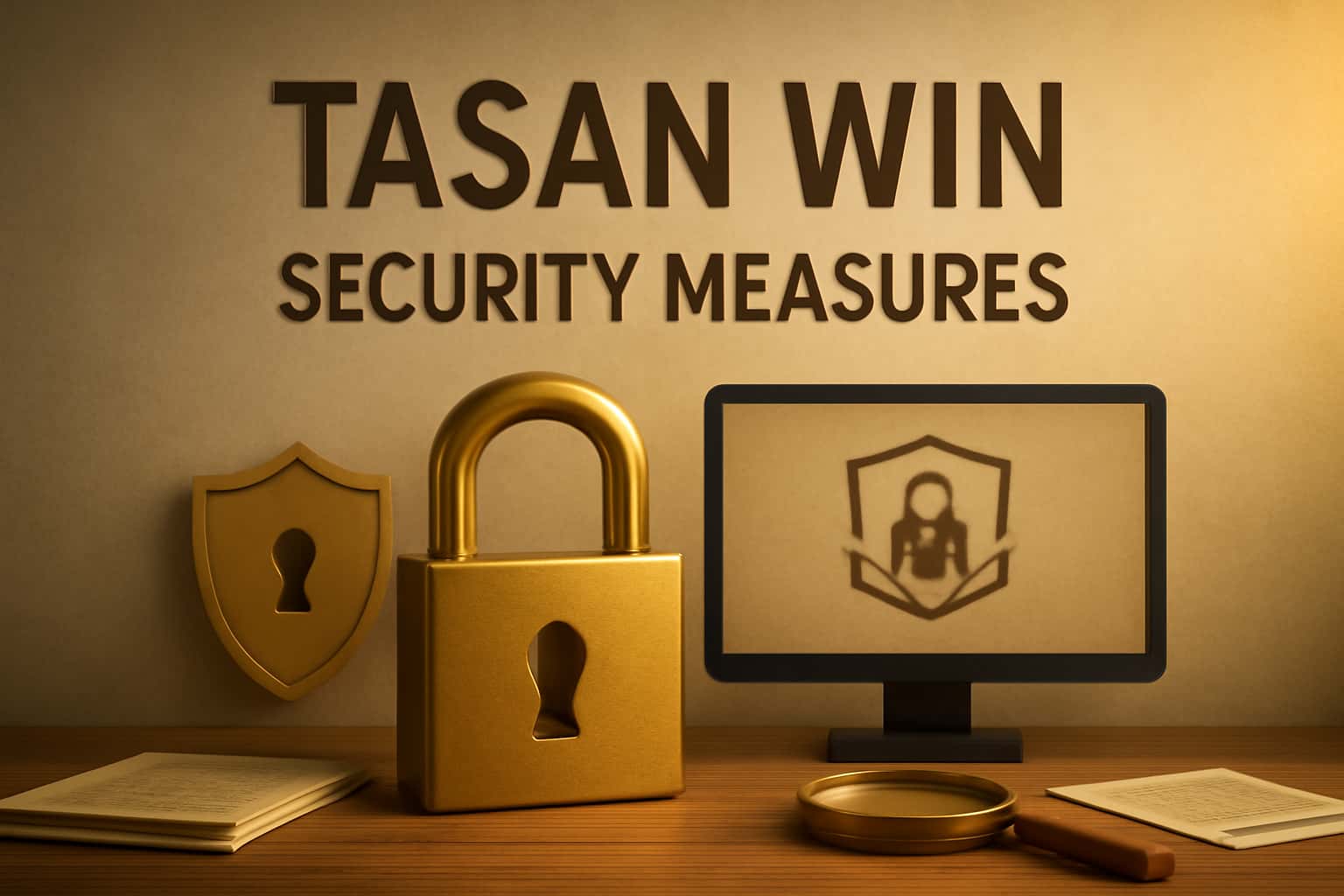 An informative scene illustrating Tasan Win Security Measures.