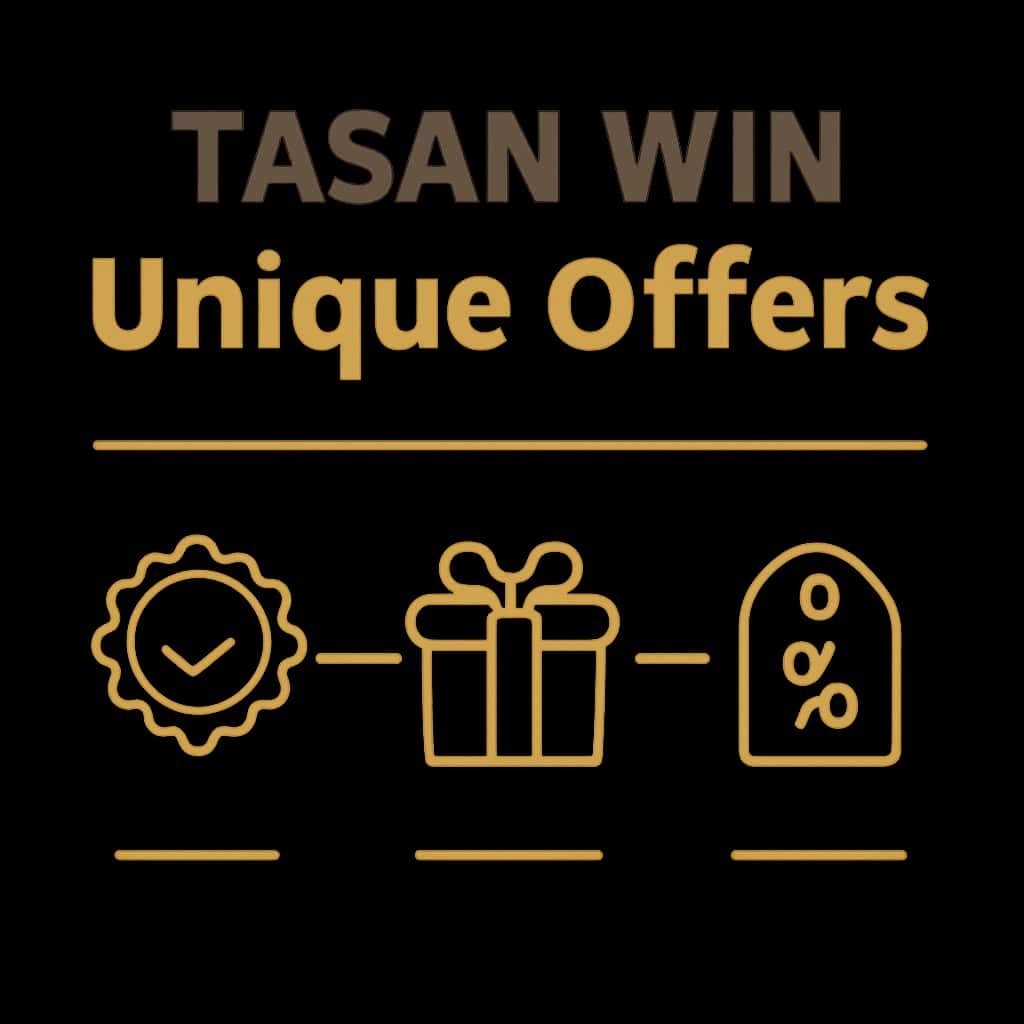 Illustration depicting features of Tasan Win Unique Offers.