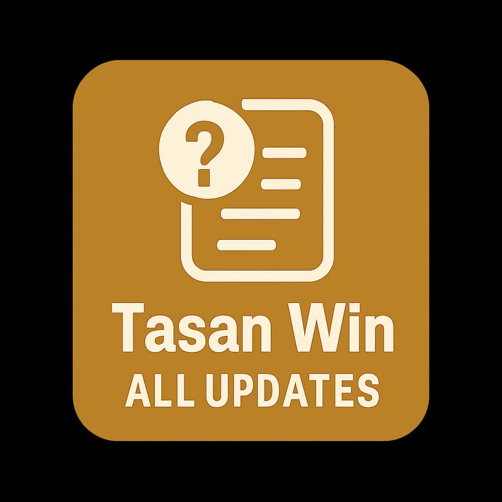 A badge representing Tasan Win updates.